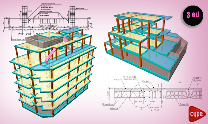 Imagen de portada del curso Iniciación al cálculo de estructuras de hormigón armado mediante la utilización de Cypecad - 3ª ed