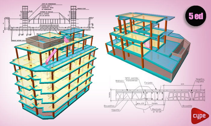 Imagen de portada del curso Iniciación al cálculo de estructuras de hormigón armado mediante la utilización de Cypecad - 5ª ed